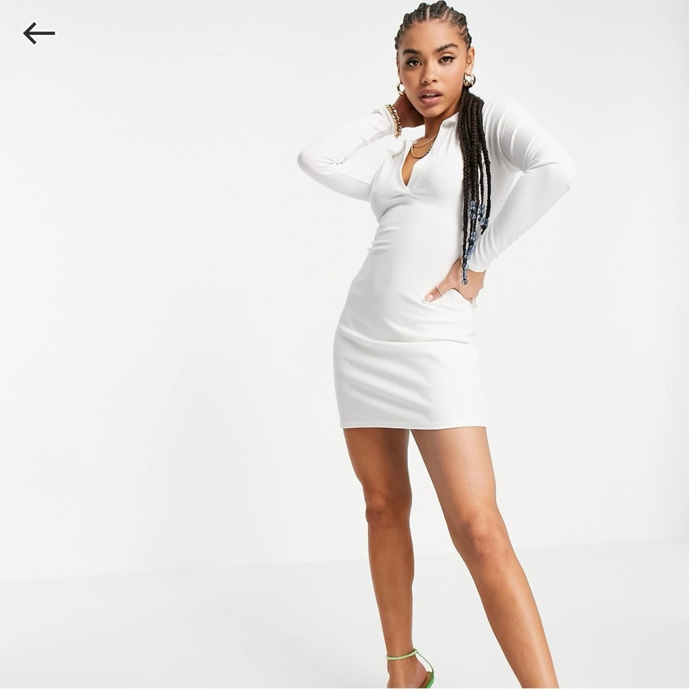 NEW ASOS White Long Sleeve Dress